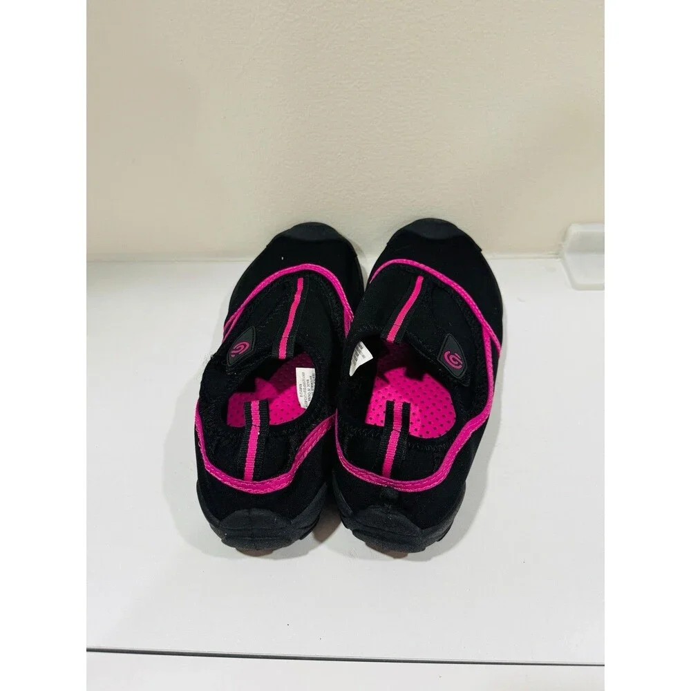 Champion Lucille Geo Flo 2 Womens 7-8 Black & Pink,Hook & Loop Water Shoes